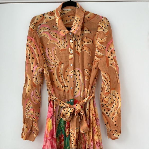 NWOT FARM Rio Mixed Prints Maxi Chemise Dress XL - Picture 6 of 16